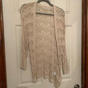 Pink Rose Crochet Cardigan - Size XS